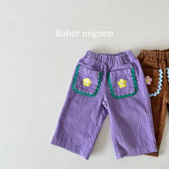 Babar Mignon - Korean Children Fashion - #magicofchildhood - Pocket Flower Pants - 4