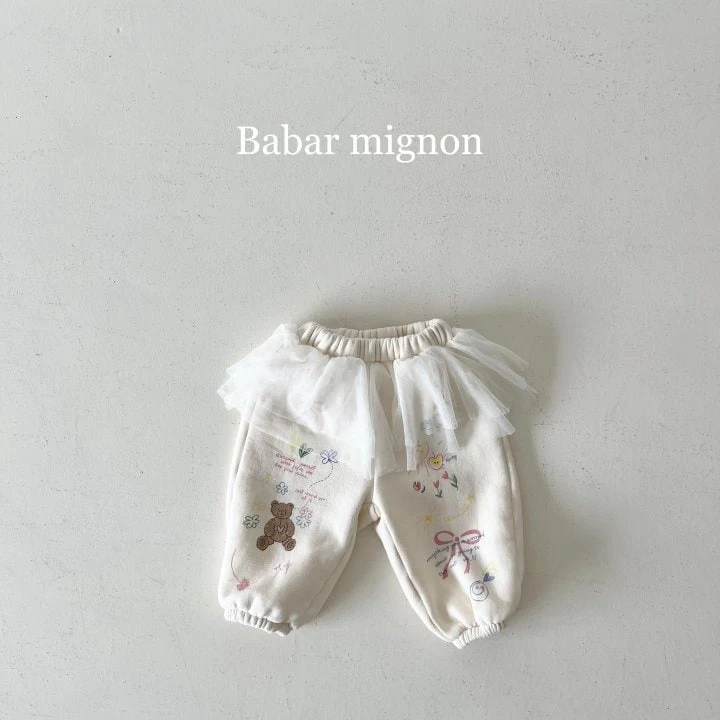 Babar Mignon - Korean Children Fashion - #minifashionista - Sketch Mesh Jogger Pants - 11