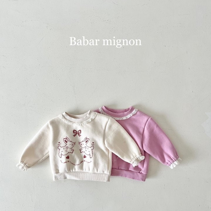 Babar Mignon - Korean Children Fashion - #minifashionista - Rabbit Lace Sweatshirts - 3