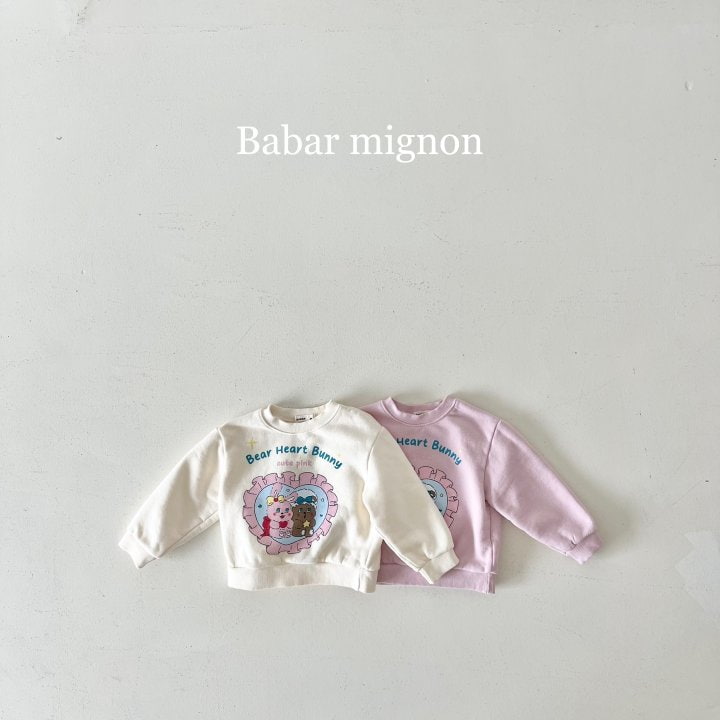 Babar Mignon - Korean Children Fashion - #minifashionista - Pink Heart Sweatshirts