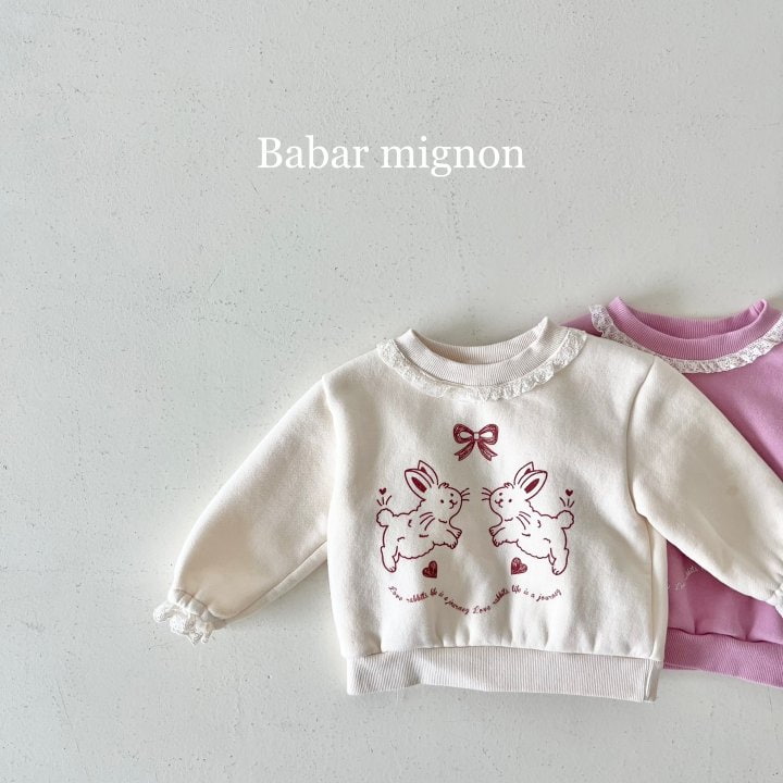 Babar Mignon - Korean Children Fashion - #minifashionista - Rabbit Lace Sweatshirts - 4