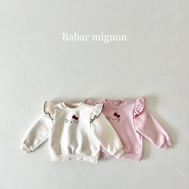 Babar Mignon - Korean Children Fashion - #prettylittlegirls - Frill Doll Embroidery Sweatshirts - 3