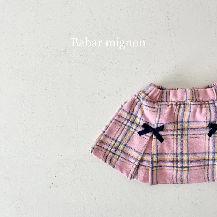 Babar Mignon - Korean Children Fashion - #stylishchildhood - Check Ribbon Skirt - 11