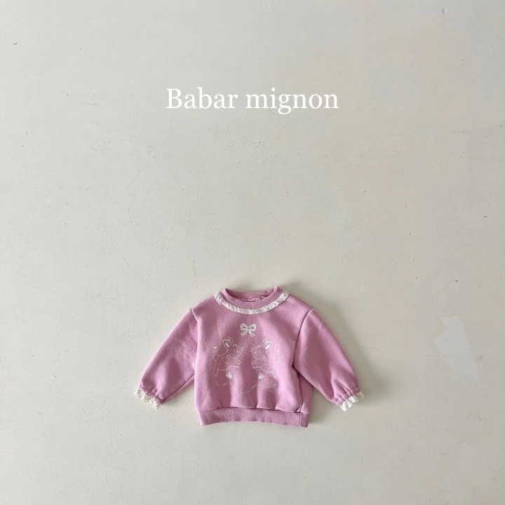 Babar Mignon - Korean Children Fashion - #stylishchildhood - Rabbit Lace Sweatshirts - 7