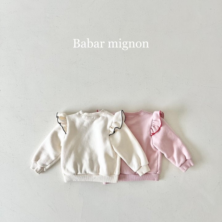 Babar Mignon - Korean Children Fashion - #stylishchildhood - Frill Doll Embroidery Sweatshirts - 6