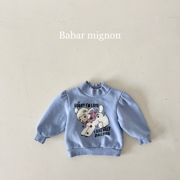 Babar Mignon - Korean Children Fashion - #todddlerfashion - Sheep Mockneck Sweatshirts - 7