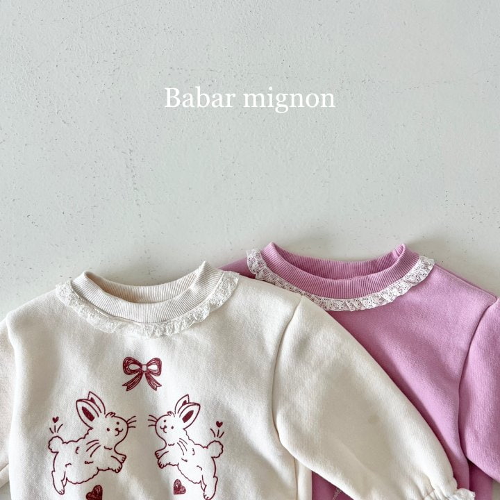 Babar Mignon - Korean Children Fashion - #todddlerfashion - Rabbit Lace Sweatshirts - 5