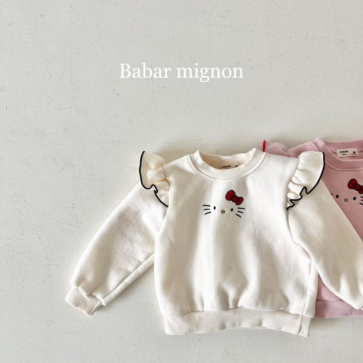 Babar Mignon - Korean Children Fashion - #prettylittlegirls - Frill Doll Embroidery Sweatshirts - 4