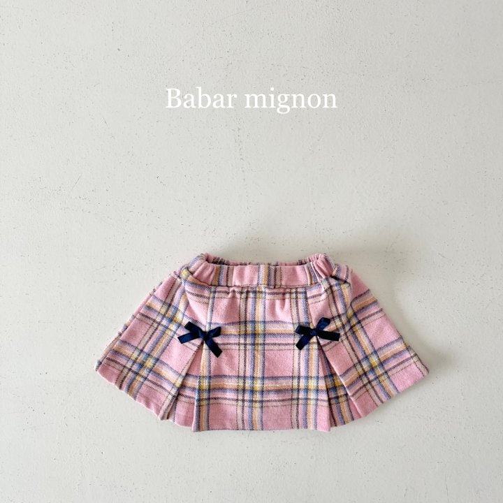 Babar Mignon - Korean Children Fashion - #toddlerclothing - Check Ribbon Skirt - 10