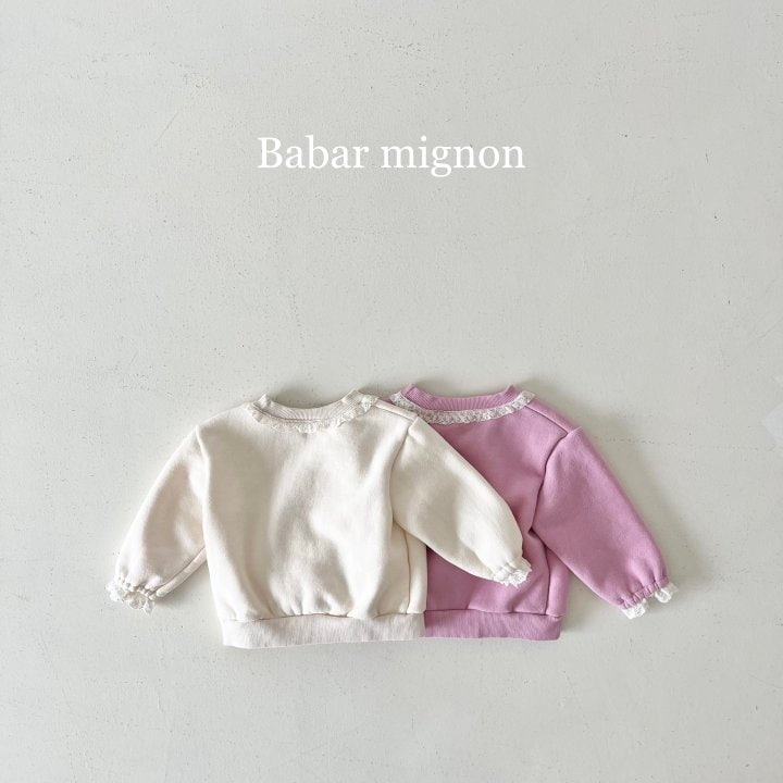 Babar Mignon - Korean Children Fashion - #toddlerclothing - Rabbit Lace Sweatshirts - 6