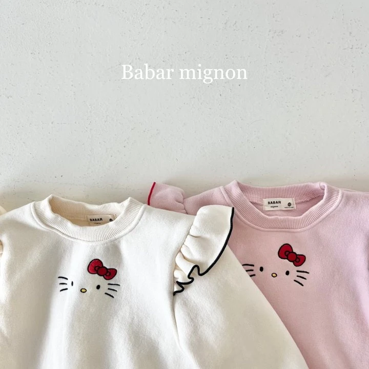 Babar Mignon - Korean Children Fashion - #toddlerclothing - Frill Doll Embroidery Sweatshirts - 5