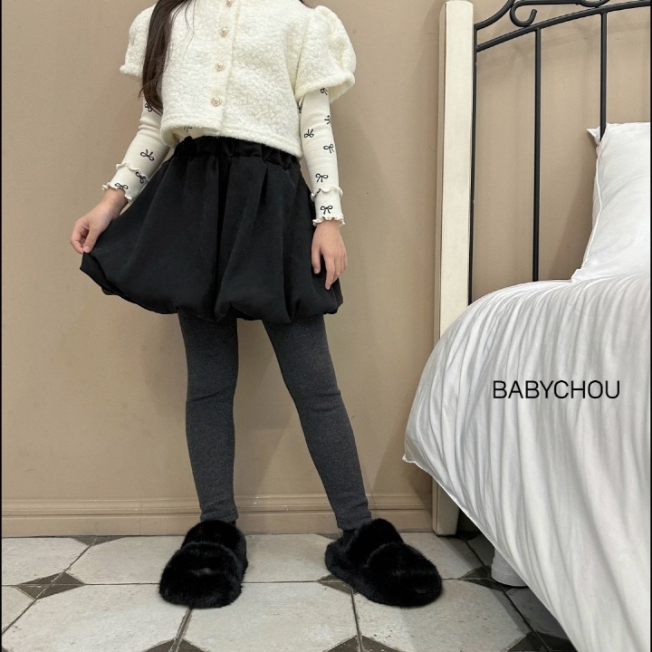 Babychou - Korean Children Fashion - #Kfashion4kids - Balloon Skirt Leggings - 12