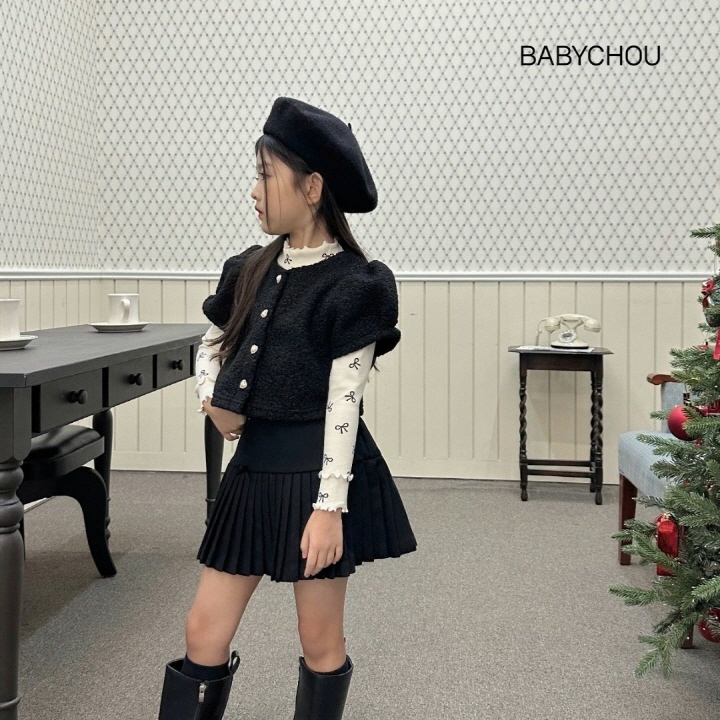 Babychou - Korean Children Fashion - #fashionkids - Ribbon Elise Skirt - 12