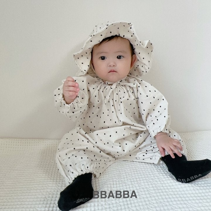 Bbabba - Korean Baby Fashion - #babyboutique - Fleece Long Dot Suit