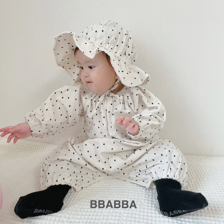 Bbabba - Korean Baby Fashion - #babyboutique - Fleece Long Dot Suit - 2