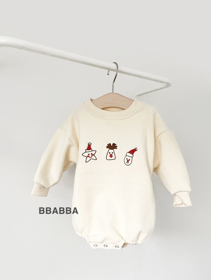 Bbabba - Korean Baby Fashion - #babyboutiqueclothing - Santa Nara Fleece Embroidery Suit - 8