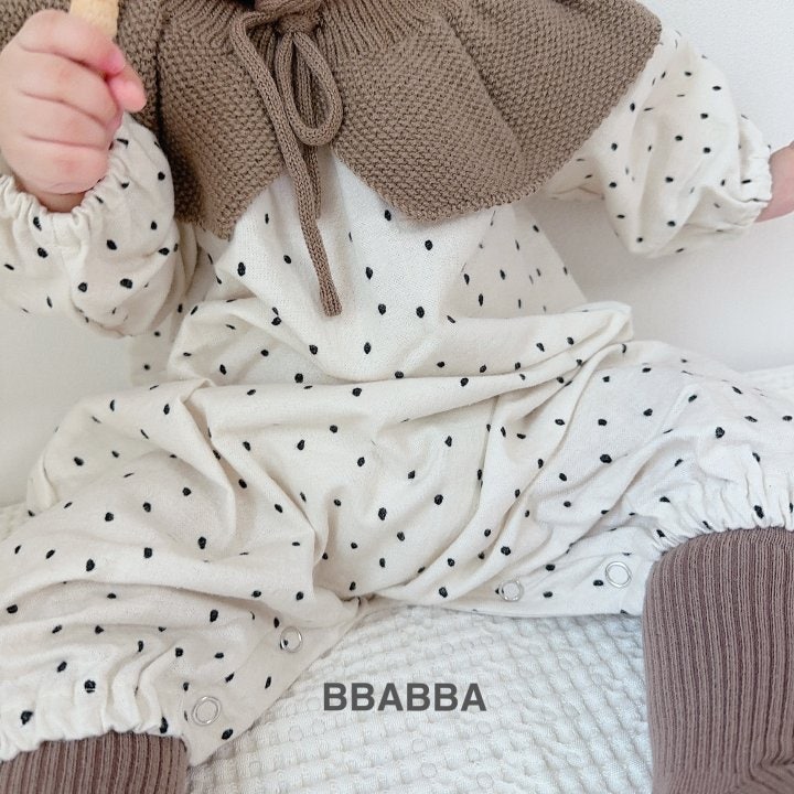 Bbabba - Korean Baby Fashion - #babyboutiqueclothing - Fleece Long Dot Suit - 4