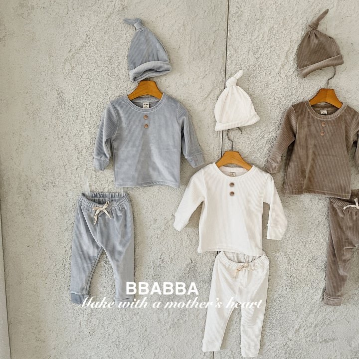 Bbabba - Korean Baby Fashion - #babyclothing - Soft Rib Set (set of 3) - 2