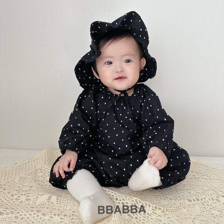 Bbabba - Korean Baby Fashion - #babygirlfashion - Fleece Long Dot Suit - 7