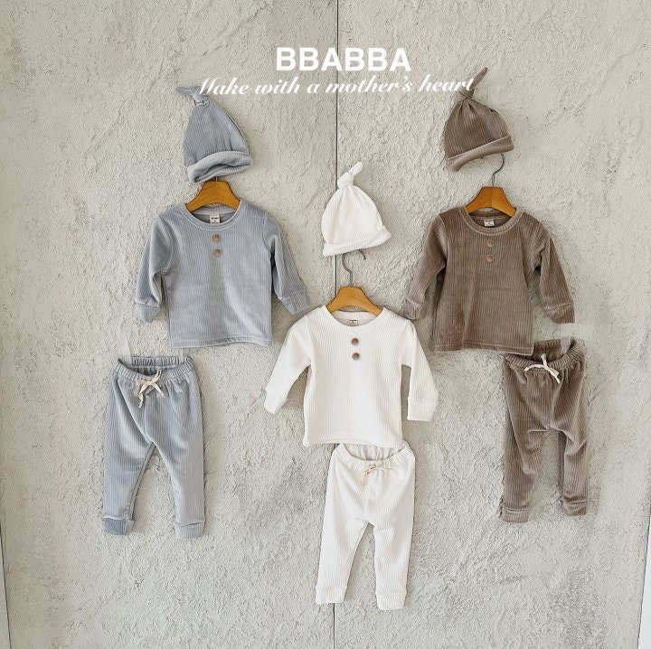 Bbabba - Korean Baby Fashion - #babygirlfashion - Soft Rib Set (set of 3) - 5