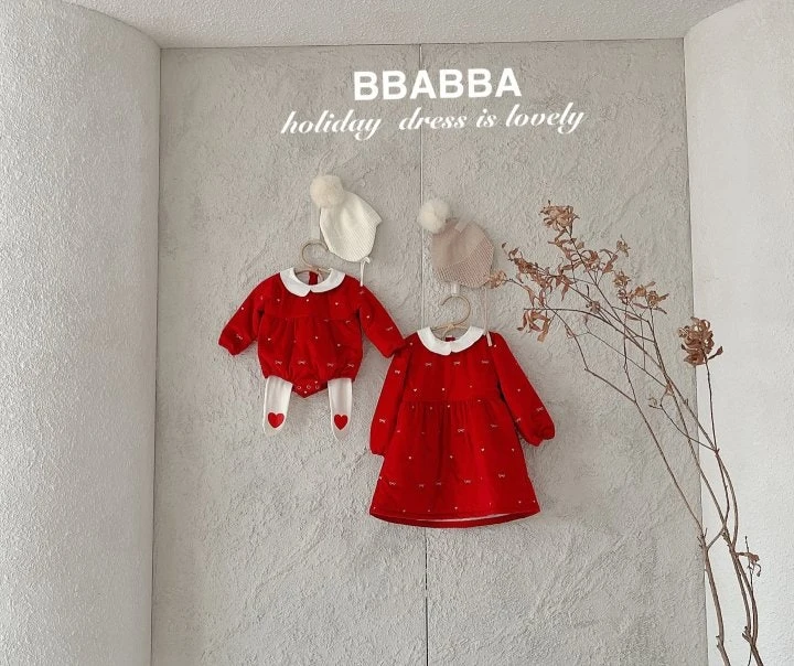 Bbabba - Korean Baby Fashion - #babylifestyle - Holiday Embroidery Suit - 3