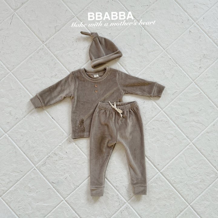 Bbabba - Korean Baby Fashion - #babylifestyle - Soft Rib Set (set of 3) - 6