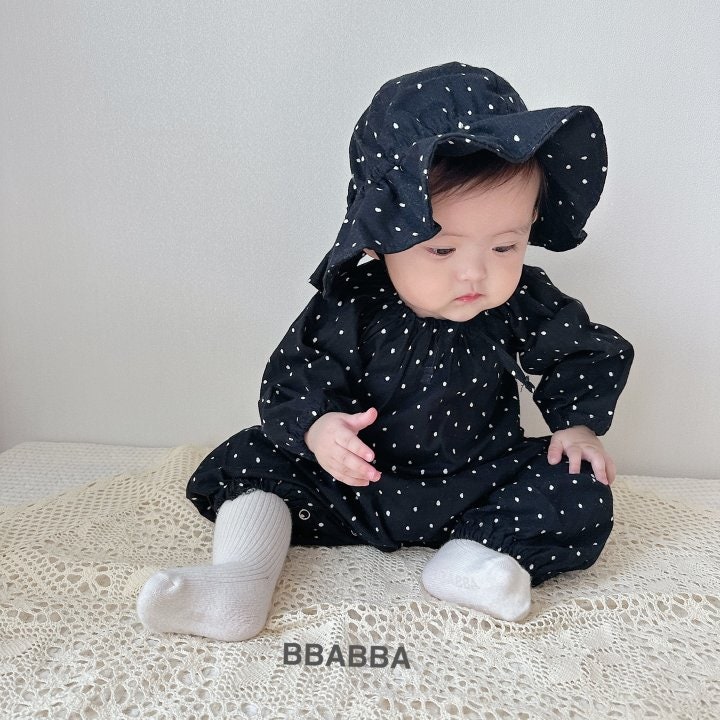 Bbabba - Korean Baby Fashion - #babyoninstagram - Fleece Long Dot Suit - 9