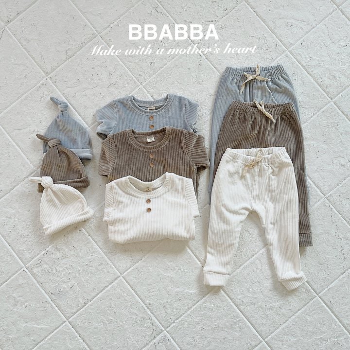 Bbabba - Korean Baby Fashion - #babyoninstagram - Soft Rib Set (set of 3) - 7