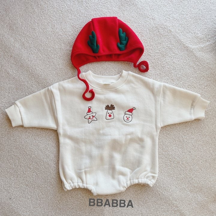 Bbabba - Korean Baby Fashion - #babywear - Santa Nara Fleece Embroidery Suit - 4