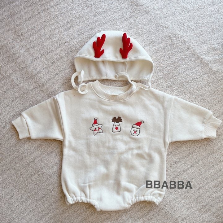 Bbabba - Korean Baby Fashion - #onlinebabyshop - Santa Nara Fleece Embroidery Suit - 5