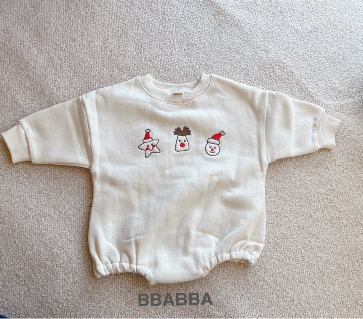 Bbabba - Korean Baby Fashion - #smilingbaby - Santa Nara Fleece Embroidery Suit - 6