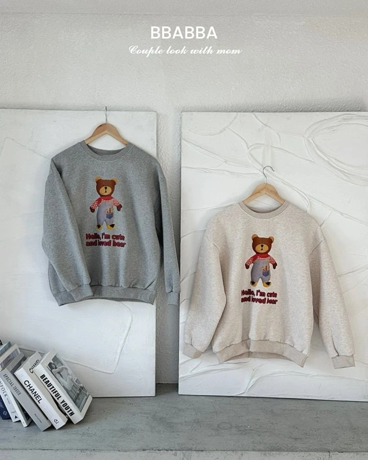 Bbabba - Korean Women Fashion - #vintageinspired - Winter Bear Fleece Mom Sweatshirts - 6