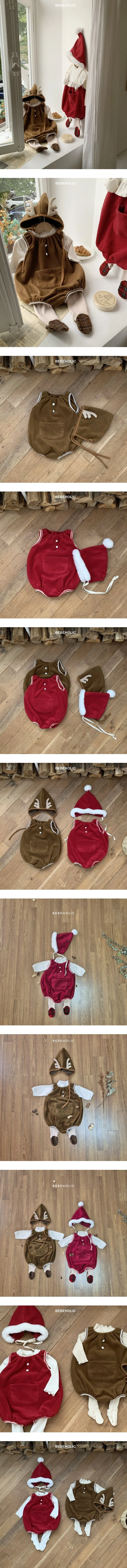 Bebe Holic - Korean Baby Fashion - #onlinebabyboutique - Santa Suit Bonnet Set