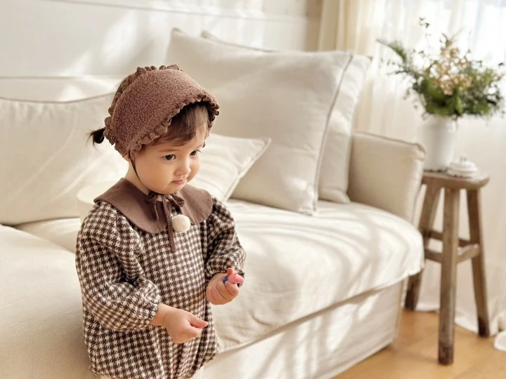 Bebe Nine - Korean Baby Fashion - #babyfashion - Bell Check Bodysuit - 7