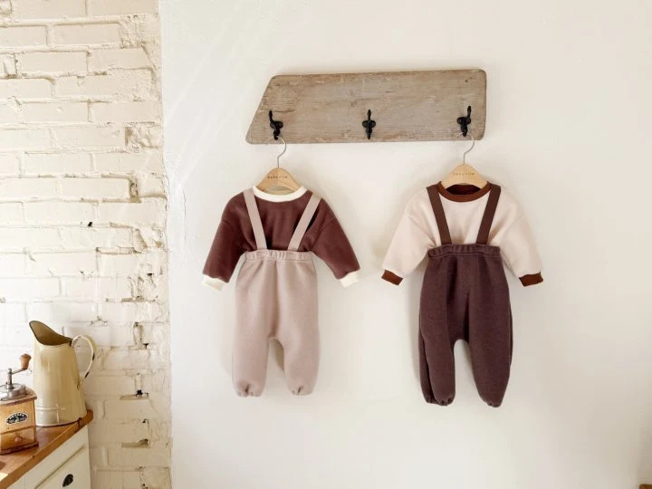 Bebe Nine - Korean Baby Fashion - #babyoninstagram - Cloud Baggy Suspender Pants - 6