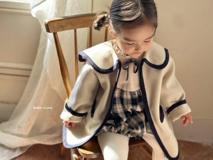 Bebe Nine - Korean Baby Fashion - #babyoutfit - Check Ribbon Bodysuit - 5