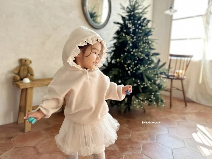 Bebe Nine - Korean Baby Fashion - #babyoutfit - Lace Hoody - 2