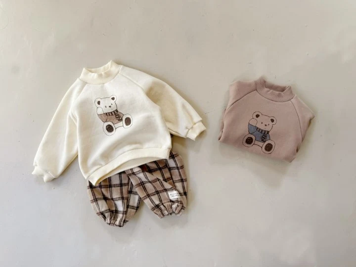 Bebe Nine - Korean Baby Fashion - #onlinebabyshop - Bear Raglan Sweatshirts - 11