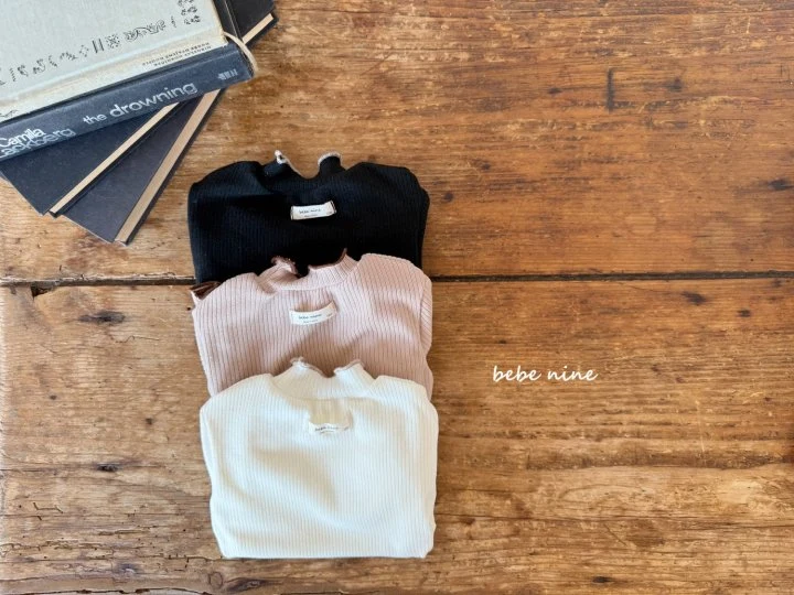 Bebe Nine - Korean Baby Fashion - #smilingbaby - Frill Half Turtleneck Tee - 9