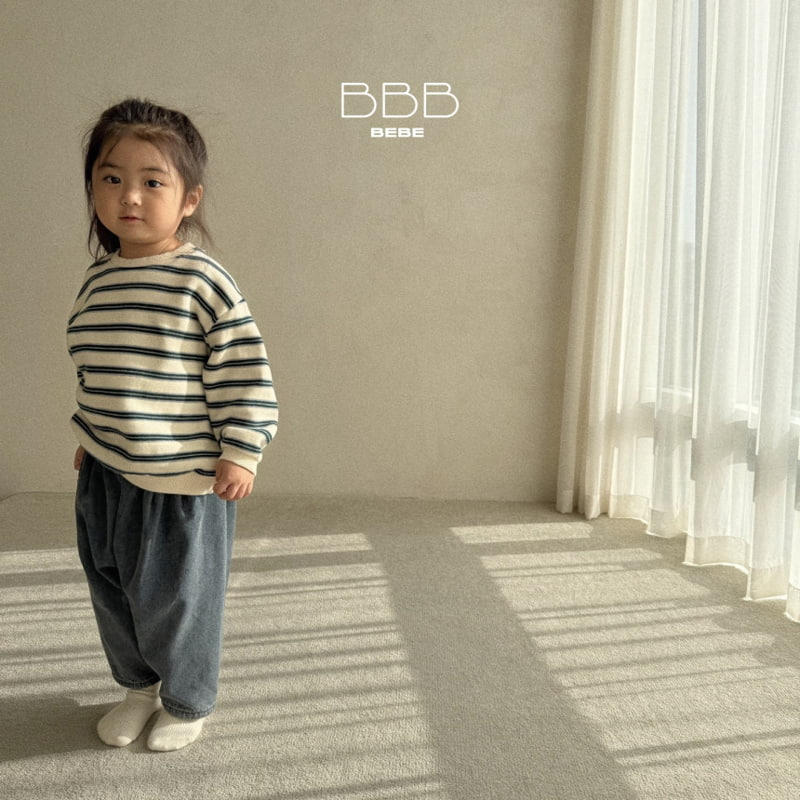 Bella Bambina - Korean Baby Fashion - #babyclothing - Bebe Stripe Sweatshirt - 4