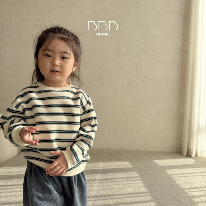 Bella Bambina - Korean Baby Fashion - #babygirlfashion - Bebe Stripe Sweatshirt - 6