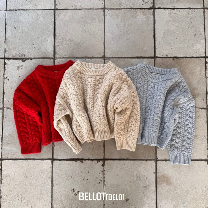 Bellot - Korean Children Fashion - #designkidswear - Peach Knit