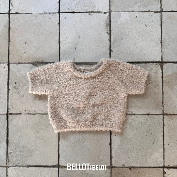 Bellot - Korean Children Fashion - #minifashionista - Feather Short Sleeve Knit