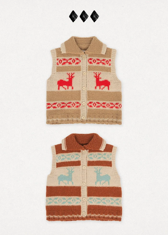 Bien A Bien - Korean Children Fashion - #designkidswear - Rovani Cowichan Knit Vest