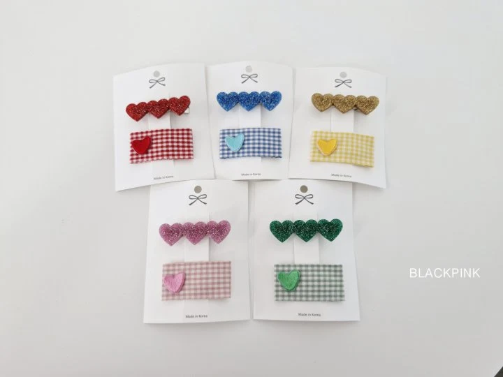 Black Pink - Korean Children Fashion - #Kfashion4kids - Acrylic Heart Set