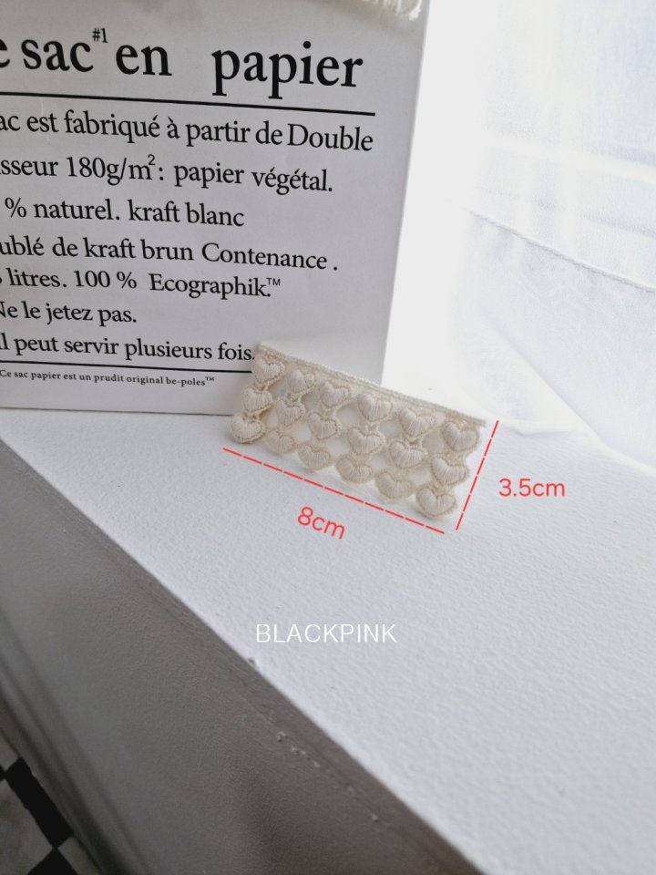 Black Pink - Korean Children Fashion - #Kfashion4kids - Square Lace Hairclip - 5