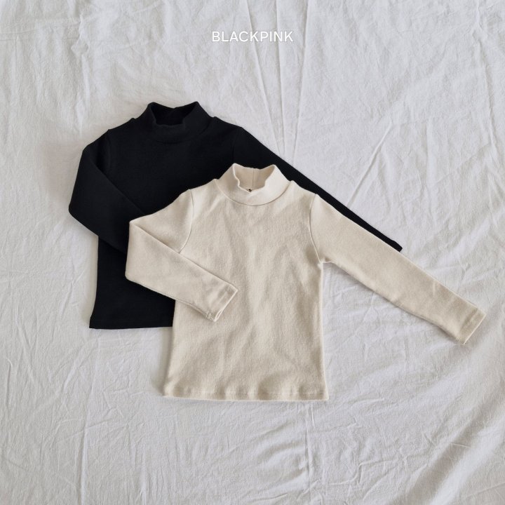 Black Pink - Korean Children Fashion - #Kfashion4kids - Winter Peach Half Turtleneck Tee