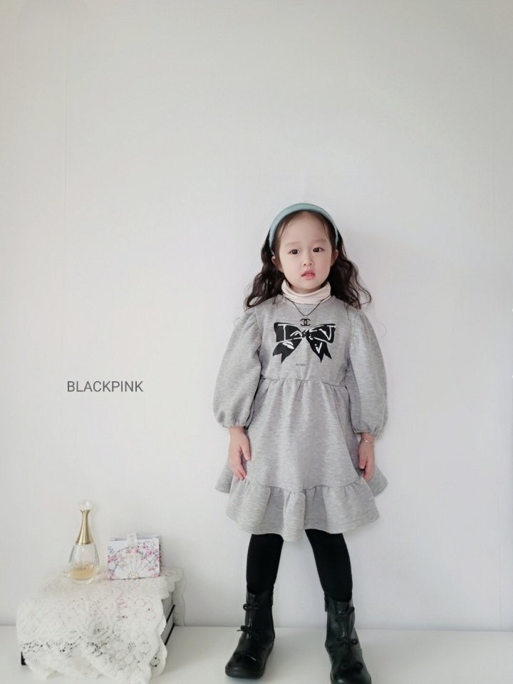 Black Pink - Korean Children Fashion - #Kfashion4kids - Ribbon Fleece One-piece - 5