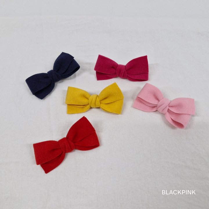 Black Pink - Korean Children Fashion - #prettylittlegirls - Wool Ribbon Hairclip - 4