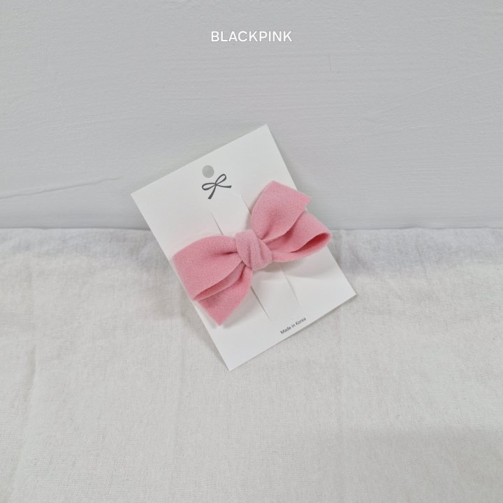 Black Pink - Korean Children Fashion - #childrensboutique - Wool Ribbon Hairclip - 6